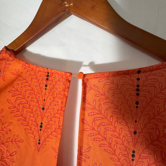 CUPSHE Orange V-Neck Tie Waist Romper – Size S - Picture 6 of 7